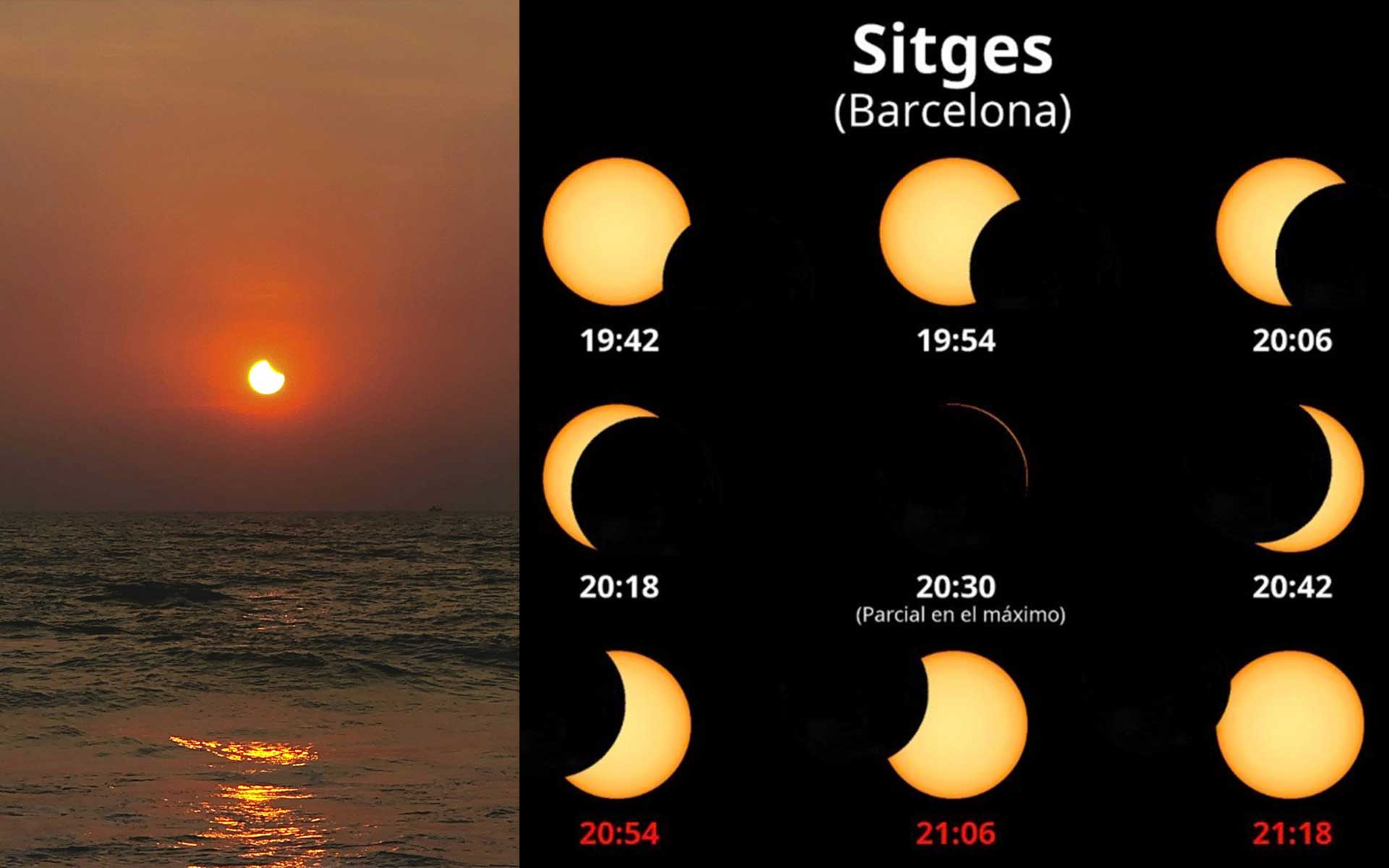 Eclipse solar 2026 en Sitges